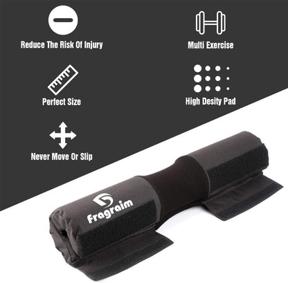 Premium Barbell Squat Pad - Ergonomic Neck & Shoulder Protection for Squats, Lunges & Hip Thrusts - Compatible with Olympic Weightlifting Bars