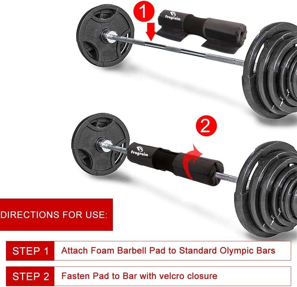 Premium Barbell Squat Pad - Ergonomic Neck & Shoulder Protection for Squats, Lunges & Hip Thrusts - Compatible with Olympic Weightlifting Bars